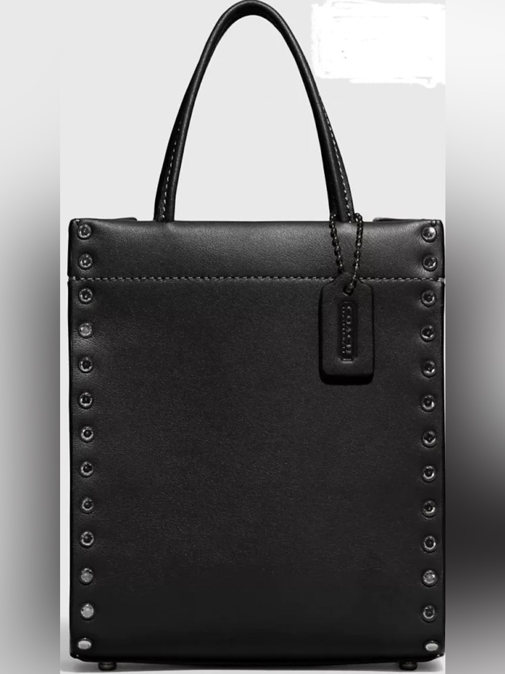 Coach Mini Cashin Tote w/ Crystal Rivets-Black